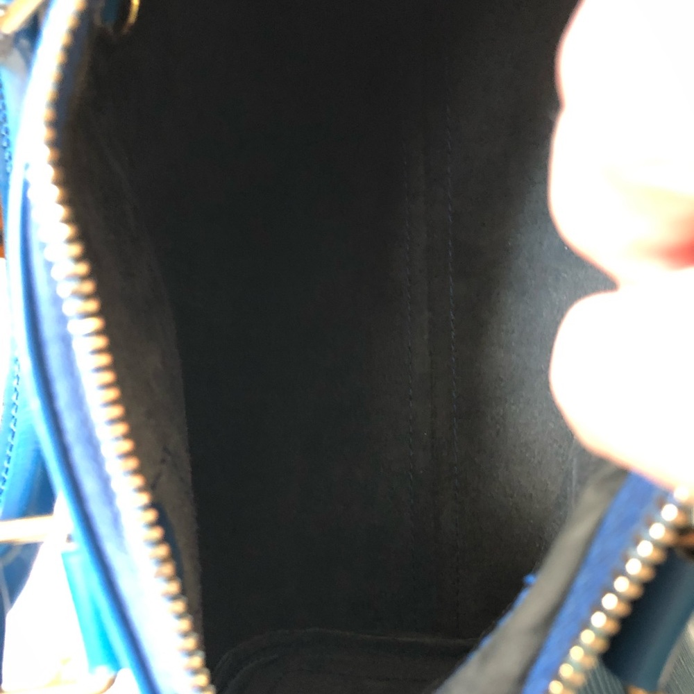 LOUIS VUITTON LV Logo Speedy 25 Travel Hand Bag Epi Leather Blue VI 0992 - Picture 6 of 14